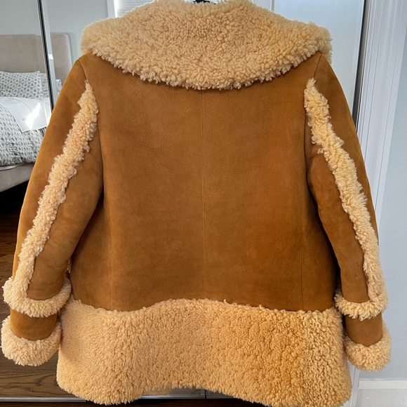 Coach shearling coat XXS in Honey with Tag - Picture 2 of 12